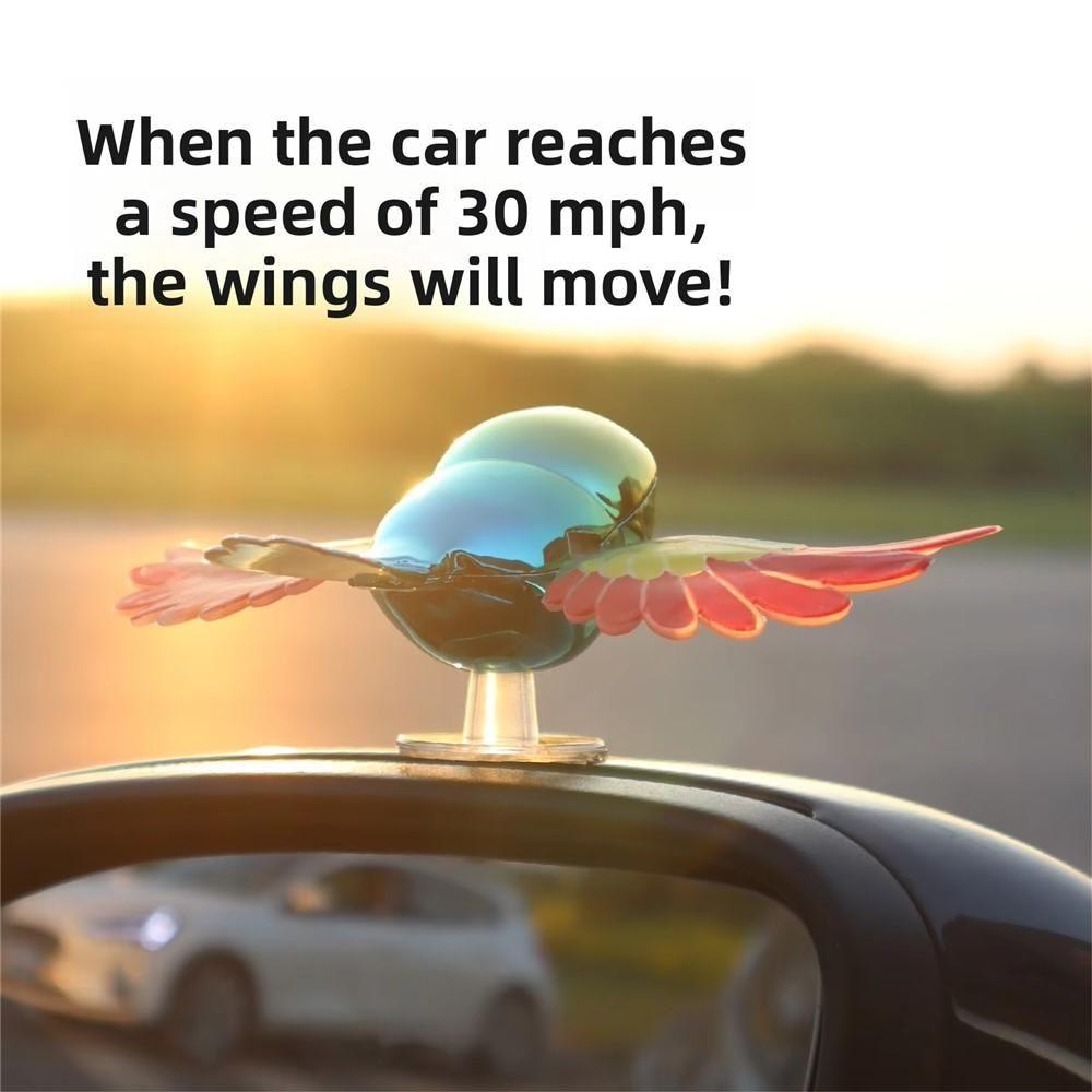 Wind Powered Flapping Bird | Moving Wings Car & Bike Dashboard Decoration | Realistic Bird Ornament