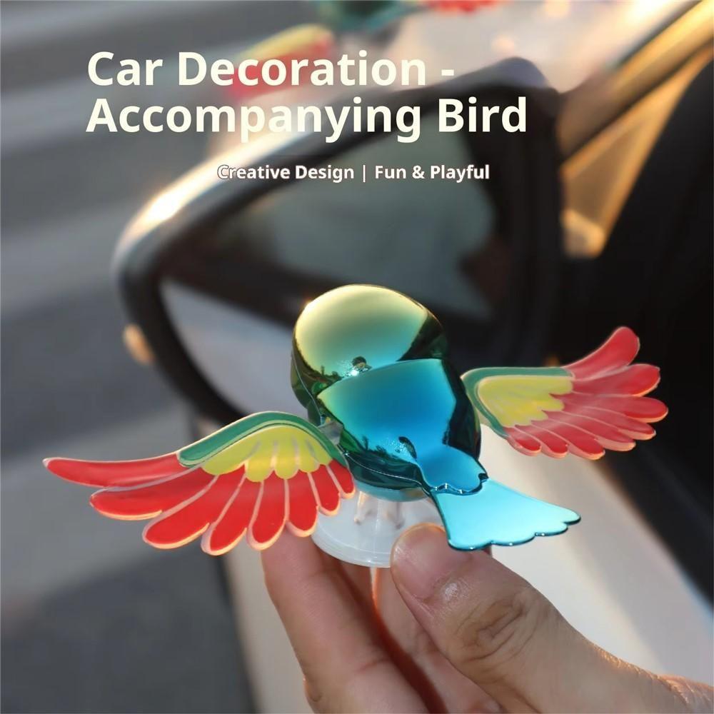 Wind Powered Flapping Bird | Moving Wings Car & Bike Dashboard Decoration | Realistic Bird Ornament